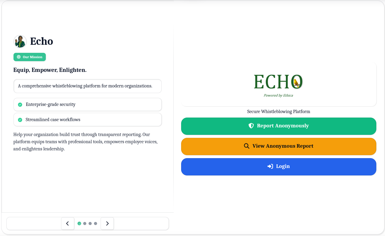Echo reporter view